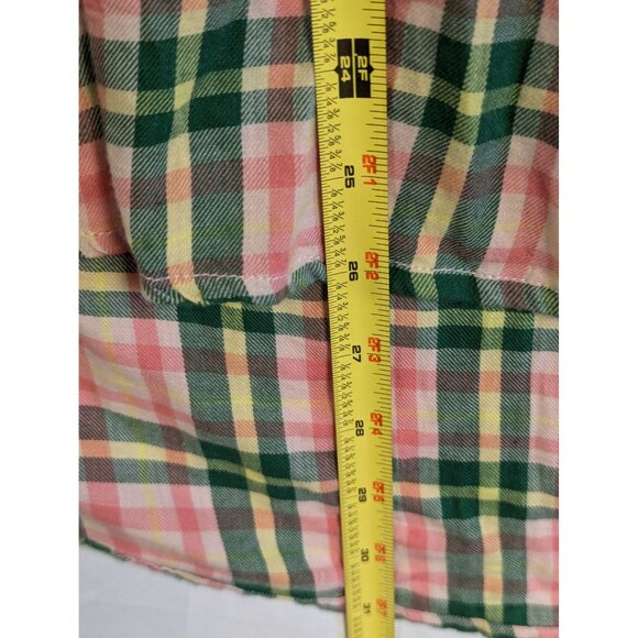 Vintage 1946 Mens Plaid Button-Up Shirt M Pink Green - Picture 5 of 6